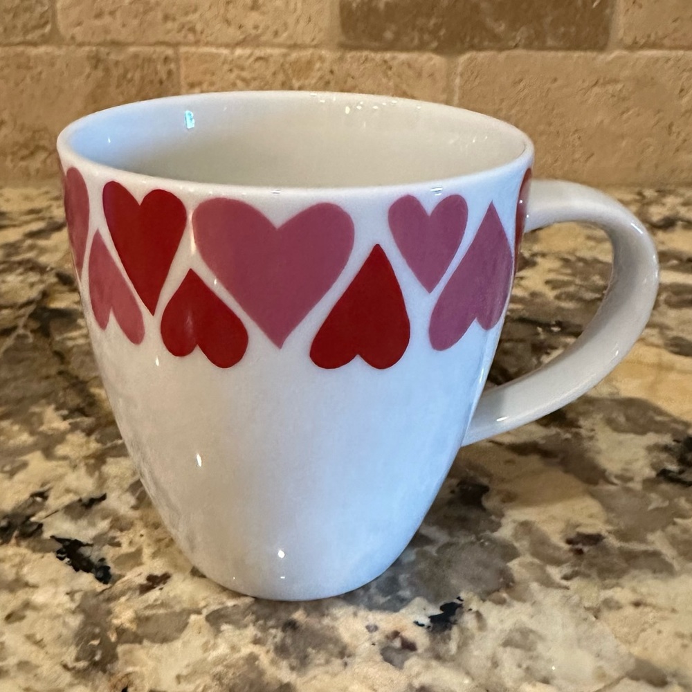 Crate&Barrel Valentine Heart Love Mug Retired